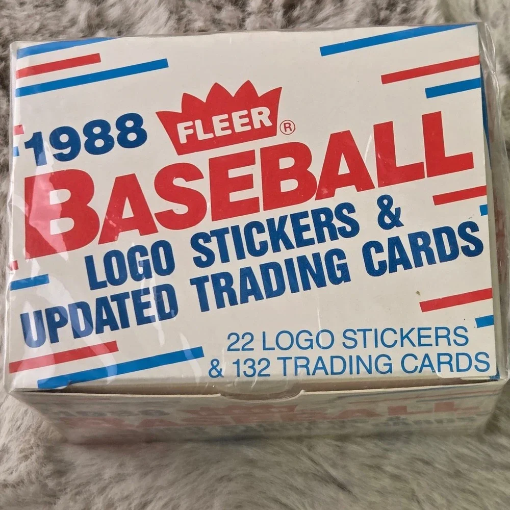 1988 Fleer Baseball Logo Stickers & Updated Trading Cards Sealed Box 132 Cards